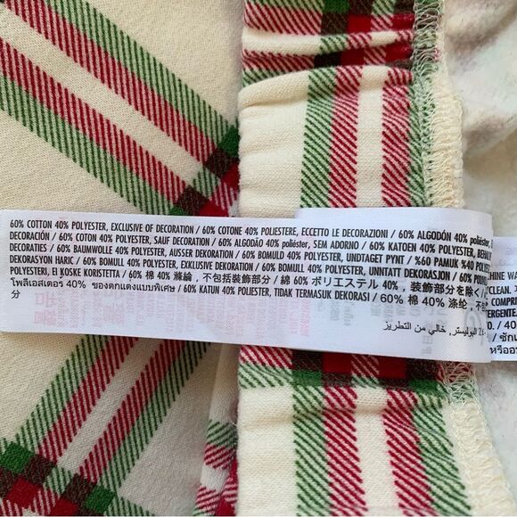 Disney Parks Minnie Mouse Plaid Holiday Christmas Pajama Bottoms Size Large - Picture 5 of 6